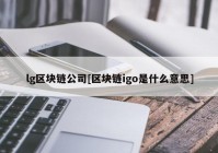 lg区块链公司[区块链igo是什么意思]