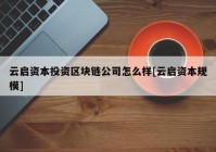 云启资本投资区块链公司怎么样[云启资本规模]